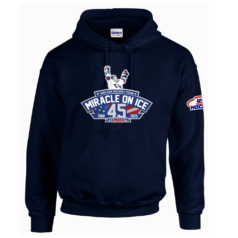 1980 Miracle on Ice 45th Anniversary (1980-2025) Hoodie - Navy T-Shirts, Sweatshirt | CiraTrend.com