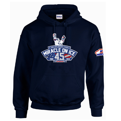 1980 Miracle on Ice 45th Anniversary (1980-2025) Hoodie - Navy T-Shirts, Sweatshirt | CiraTrend.com