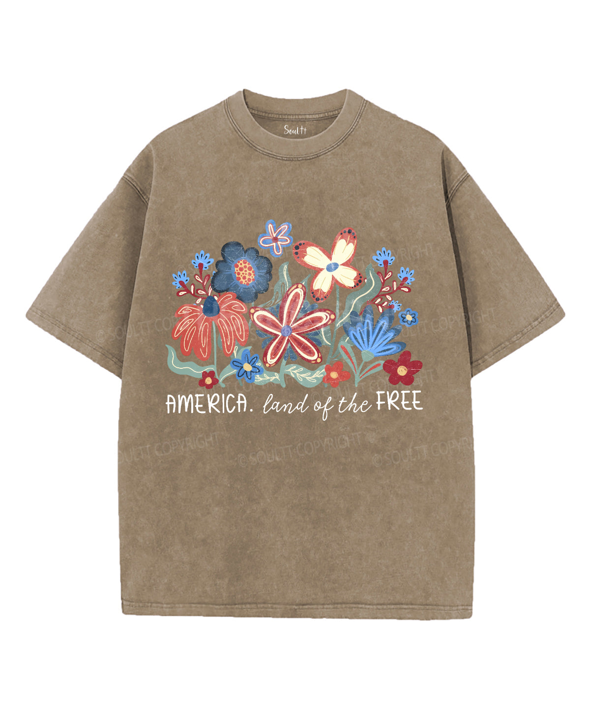 Land Of The Free Unisex Washed Christian T-shirt Style004 Hoodie, Sweatshirt | CiraTrend.com (Image 5)