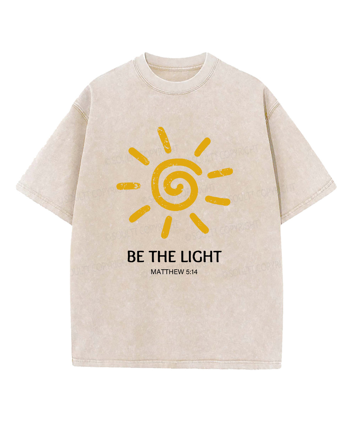 Be The Light Washed Christian T-shirt Style009 Hoodie, Sweatshirt | CiraTrend.com (Image 2)
