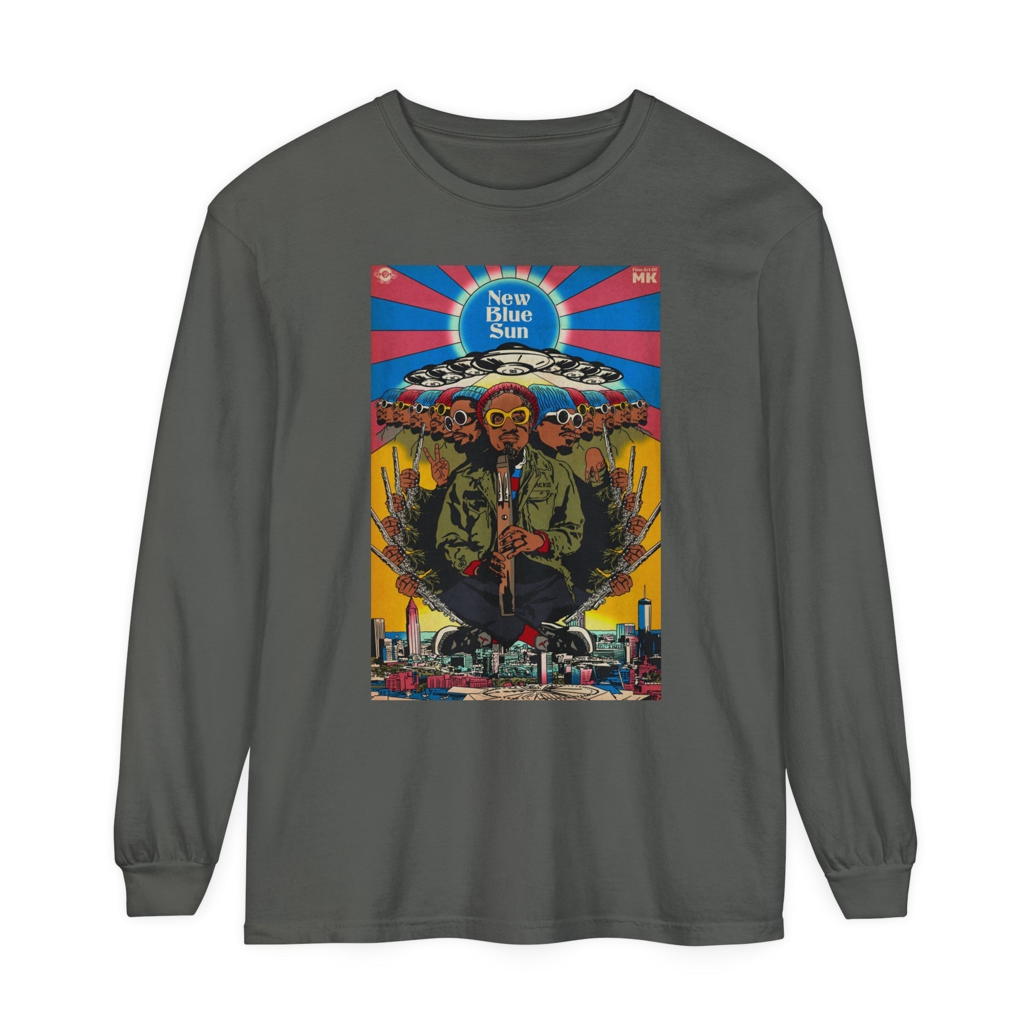 Blue Sun - Unisex Comfort Colors Long Sleeve T-Shirt Hoodie, Sweatshirt | CiraTrend.com (Image 5)
