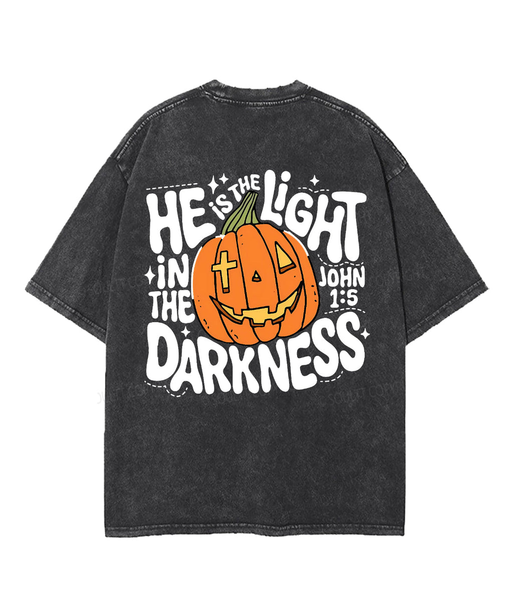 He Is The Light Unisex Washed Christian T-shirt Hoodie, Sweatshirt | CiraTrend.com (Image 4)