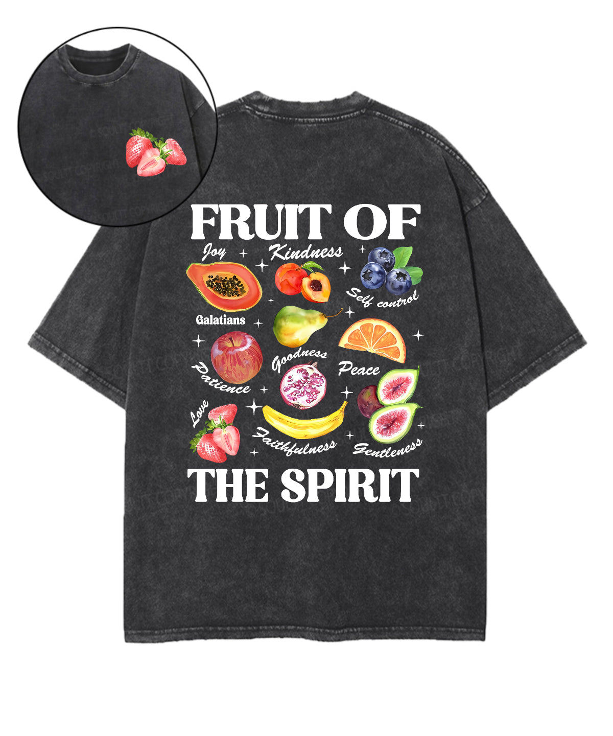 Fruit Spirit Double Sided Washed Christian Style025 T-Shirts, Hoodie, Sweatshirt