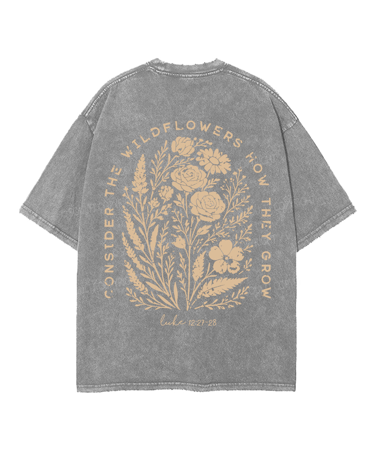 Consider The Wildflowers Double Sided Unisex Washed Christian T-shirt Hoodie, Sweatshirt | CiraTrend.com (Image 5)