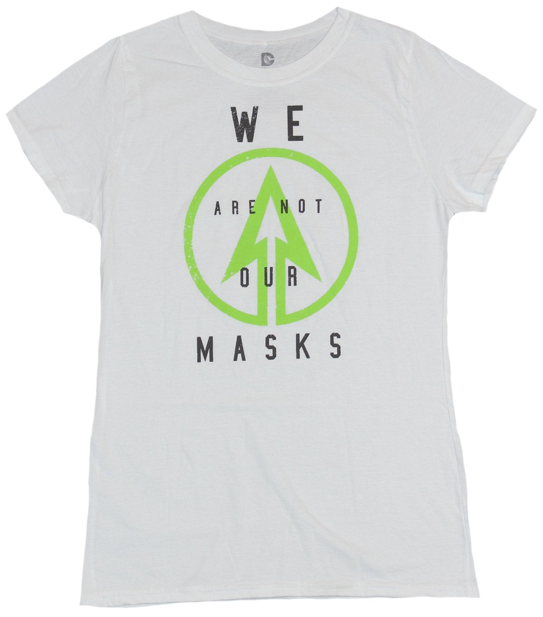 Green Arrow Girls Juniors T-Shirt - We Are Not Our Masks Green Arrow Logo Hoodie, Sweatshirt | CiraTrend.com