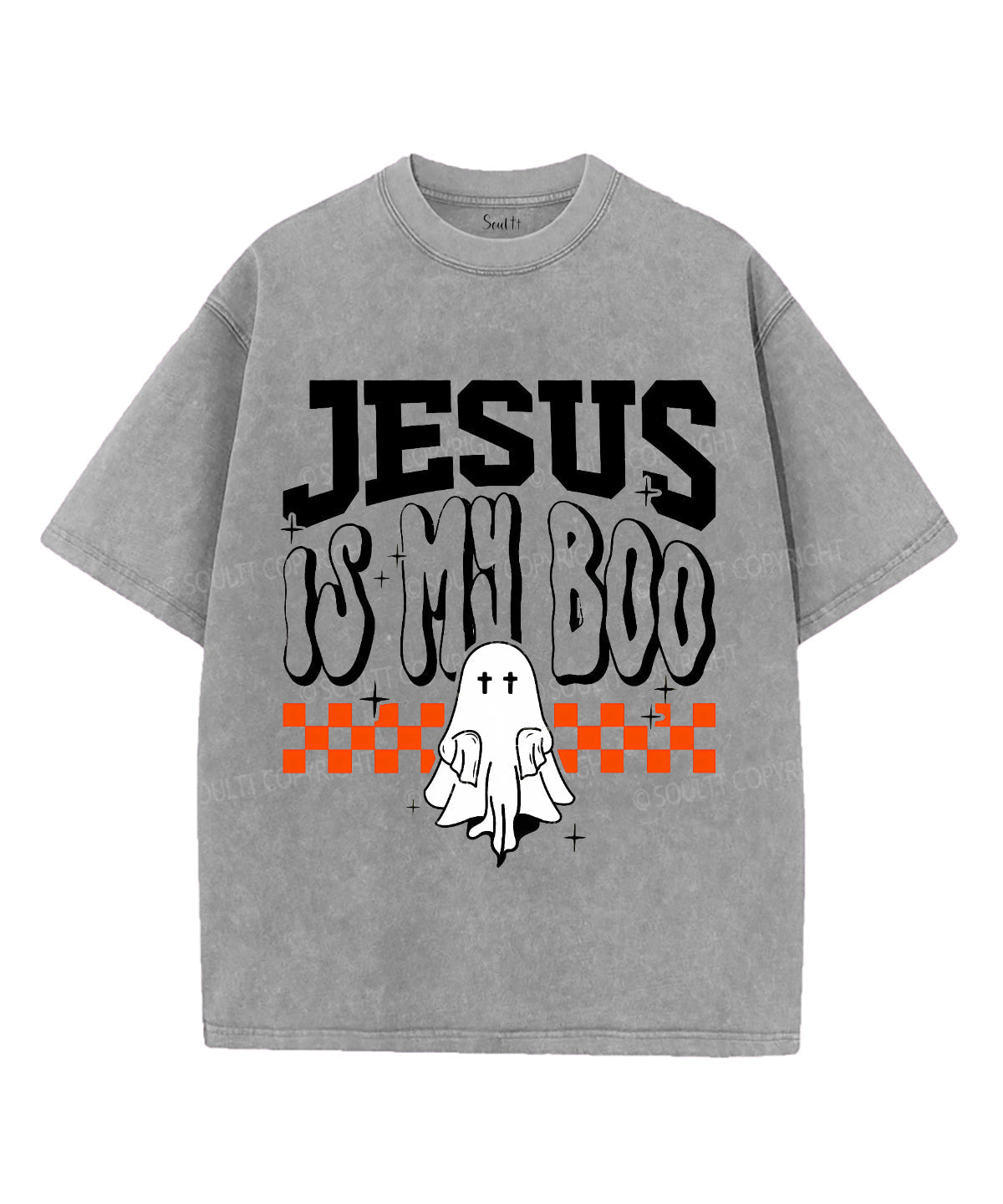 Jesus Is My Boo Unisex Washed Christian T-shirt Hoodie, Sweatshirt | CiraTrend.com (Image 4)