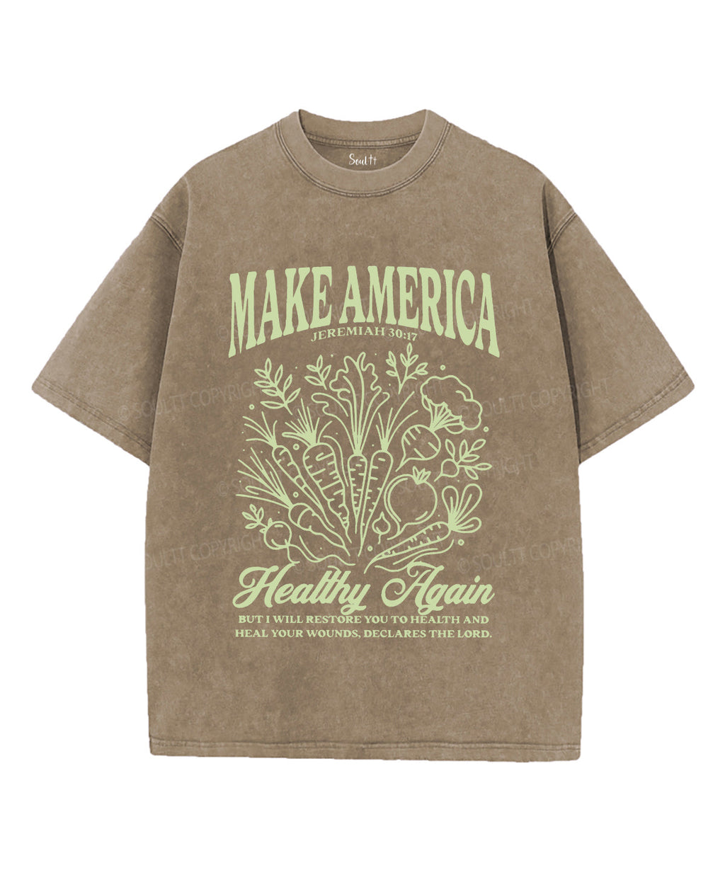 Make America Healthy Again Unisex Washed Christian T-shirt Hoodie, Sweatshirt | CiraTrend.com (Image 5)