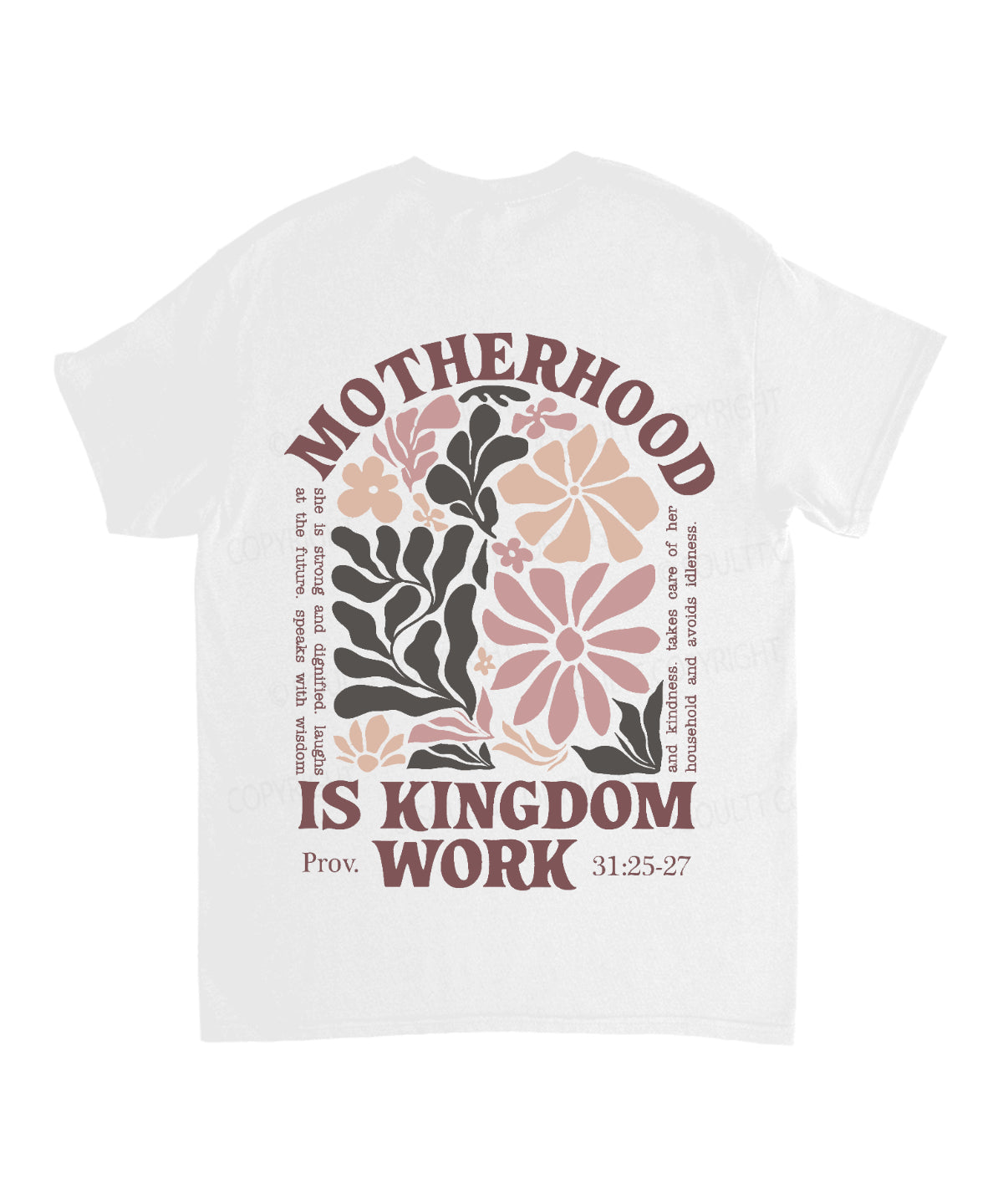 Motherhood Is Kingdom Work Double Sided Unisex Cotton Christian T-Shirt Style002 Hoodie, Sweatshirt | CiraTrend.com (Image 4)