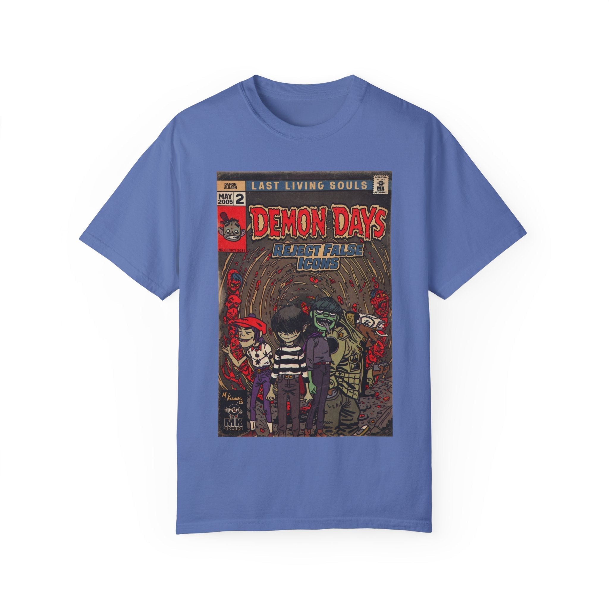 Demon Days - Unisex Garment-Dyed T-shirt Hoodie, Sweatshirt | CiraTrend.com (Image 1)