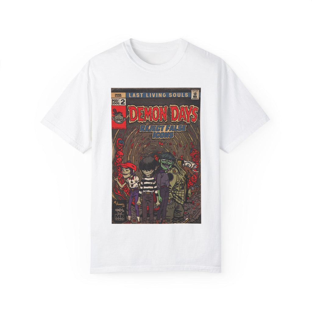 Demon Days - Unisex Garment-Dyed T-shirt Hoodie, Sweatshirt | CiraTrend.com (Image 2)