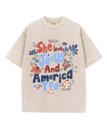 She Loves Jesus And America Unisex Washed Christian T-shirt Style007 Hoodie, Sweatshirt | CiraTrend.com (Image 1)