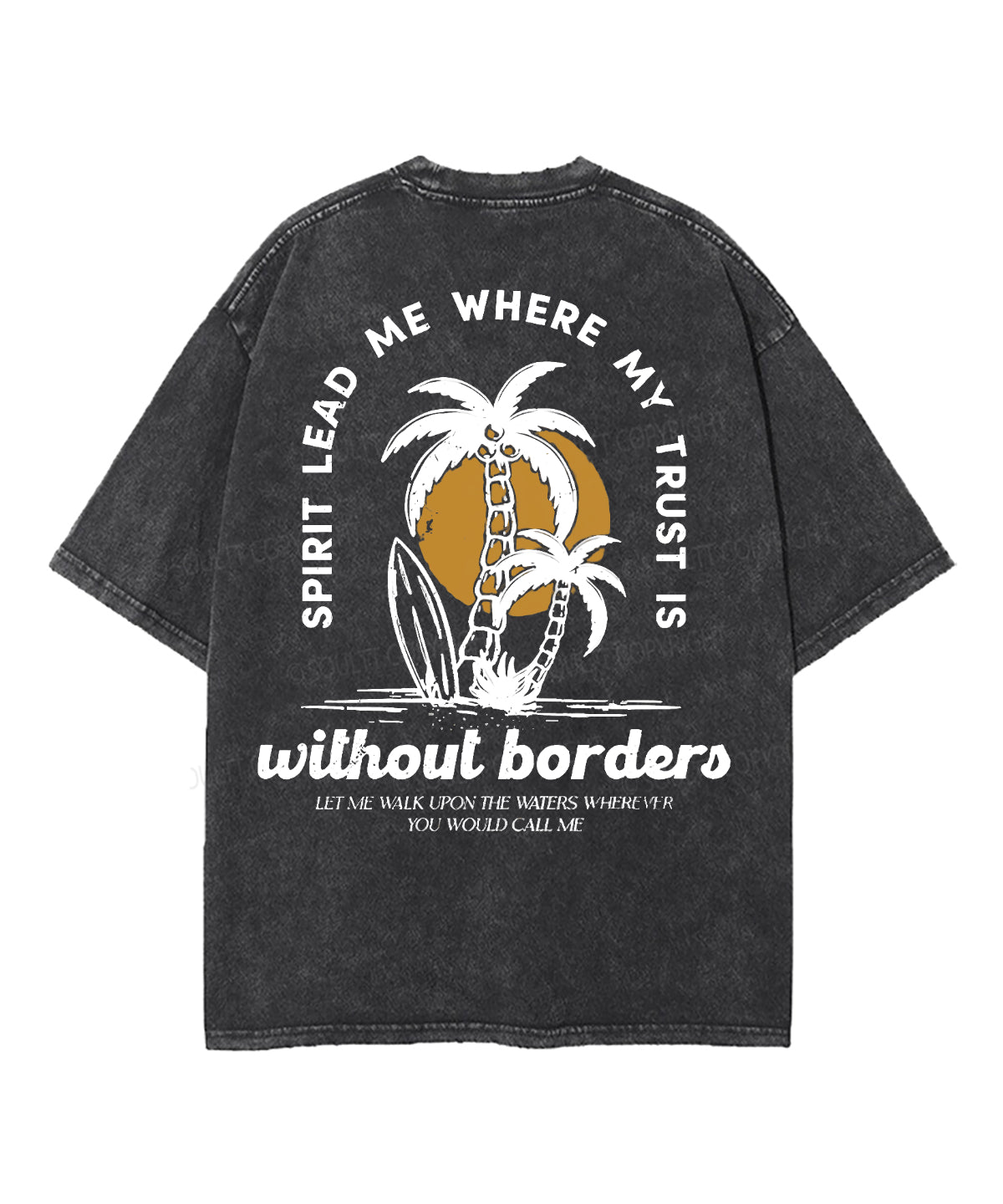 Spirit Lead Me Where My Trust Double Sided Unisex Washed Christian T-shirt Hoodie, Sweatshirt | CiraTrend.com (Image 4)