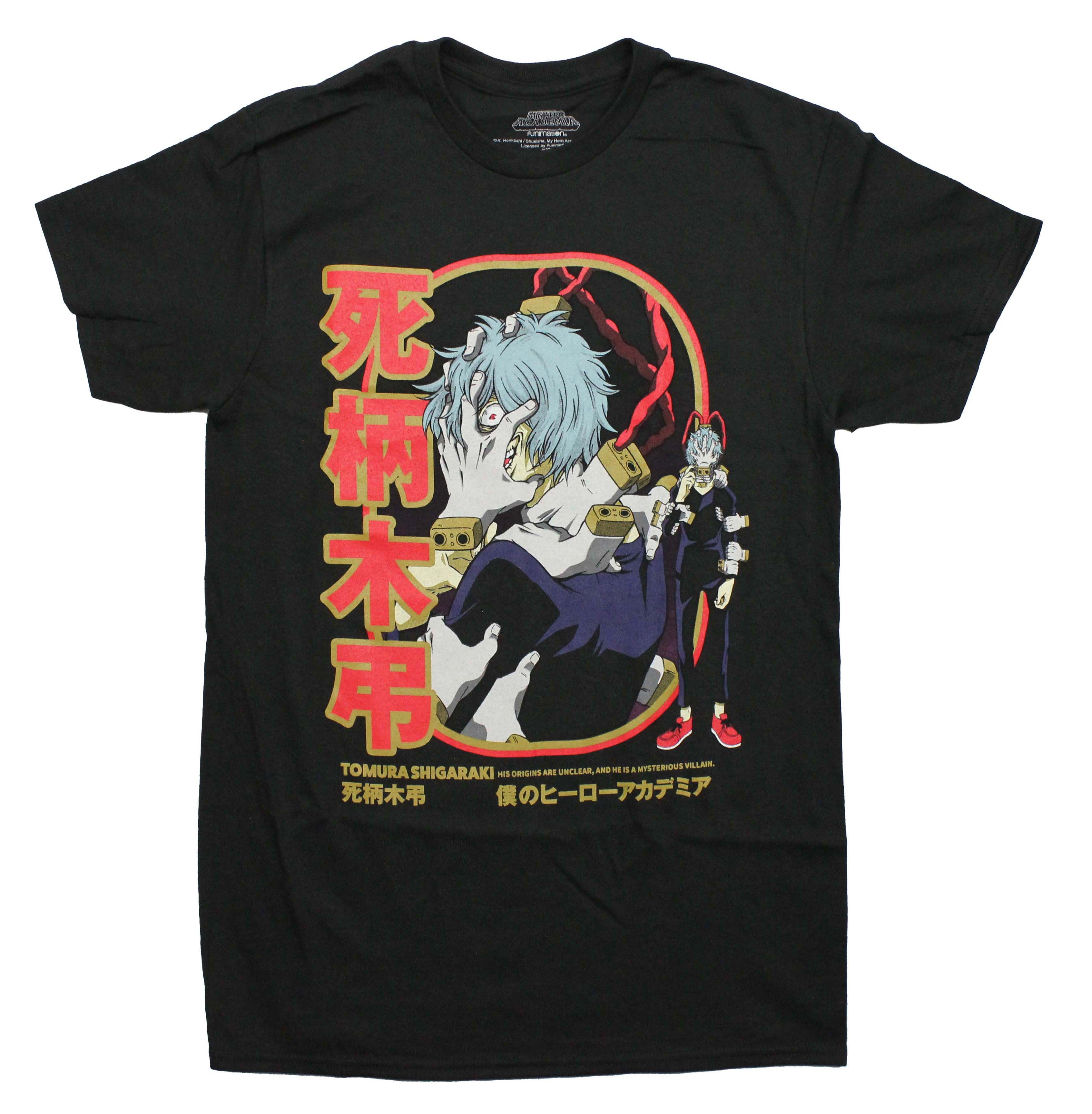 My Hero Academia Mens T-Shirt -Tomura Shigaraki Hand Over Face Along Kanji Hoodie, Sweatshirt | CiraTrend.com