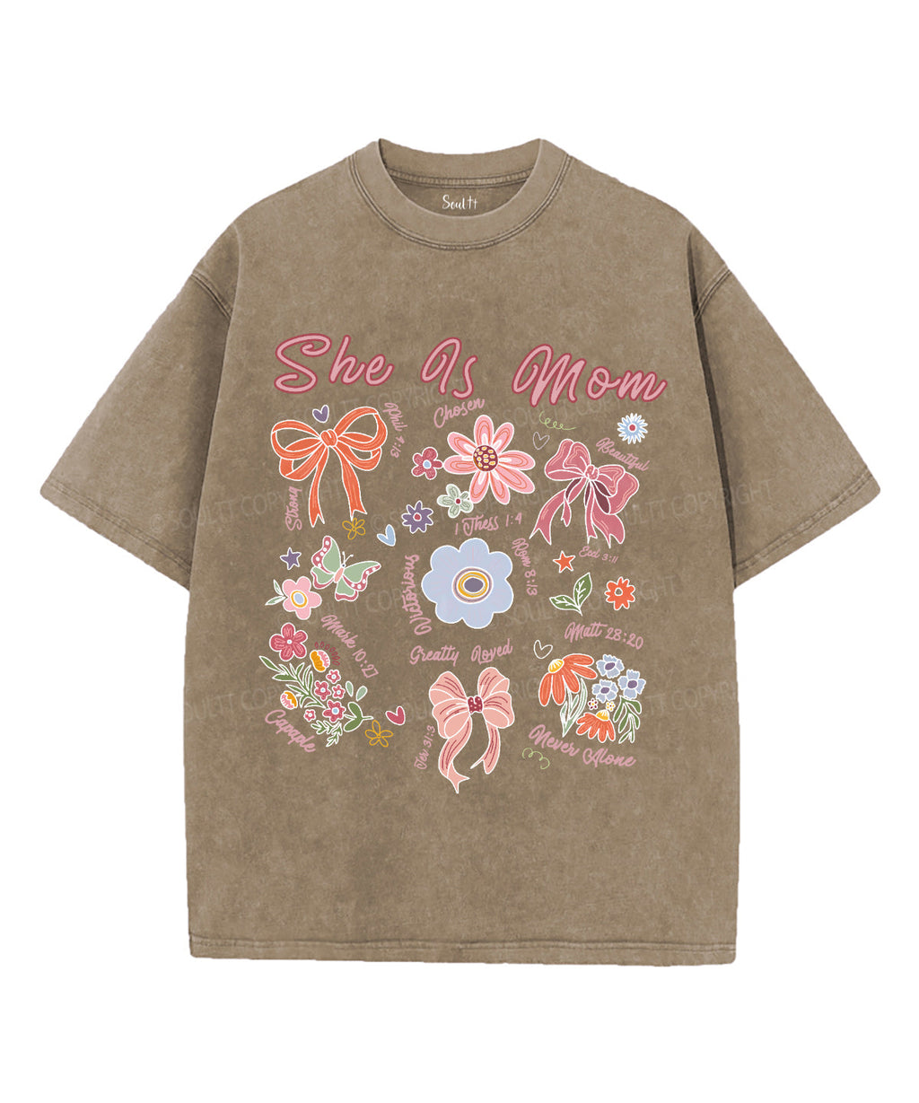 She Is Mom Unisex Washed Christian T-shirt Style001 Hoodie, Sweatshirt | CiraTrend.com (Image 5)