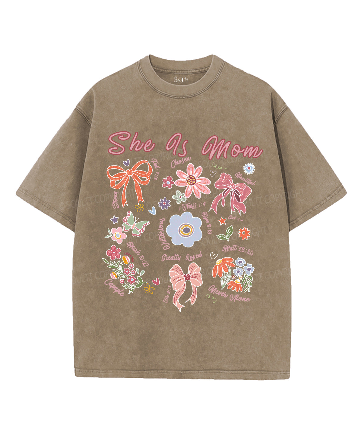 She Is Mom Unisex Washed Christian T-shirt Style001 Hoodie, Sweatshirt | CiraTrend.com (Image 5)