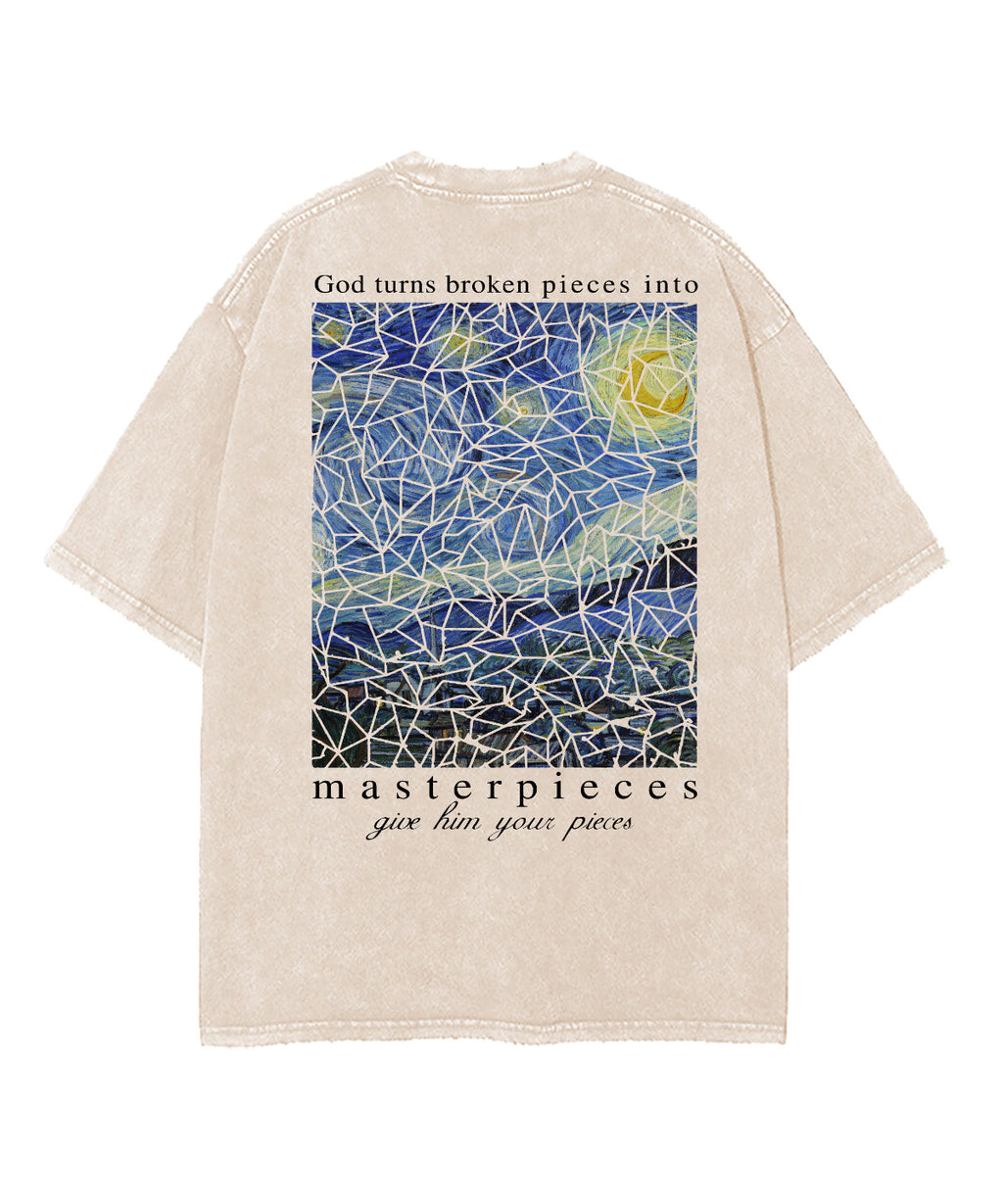God Turns Broken Pieces Double Sided Washed Christian T-shirt Hoodie, Sweatshirt | CiraTrend.com (Image 3)