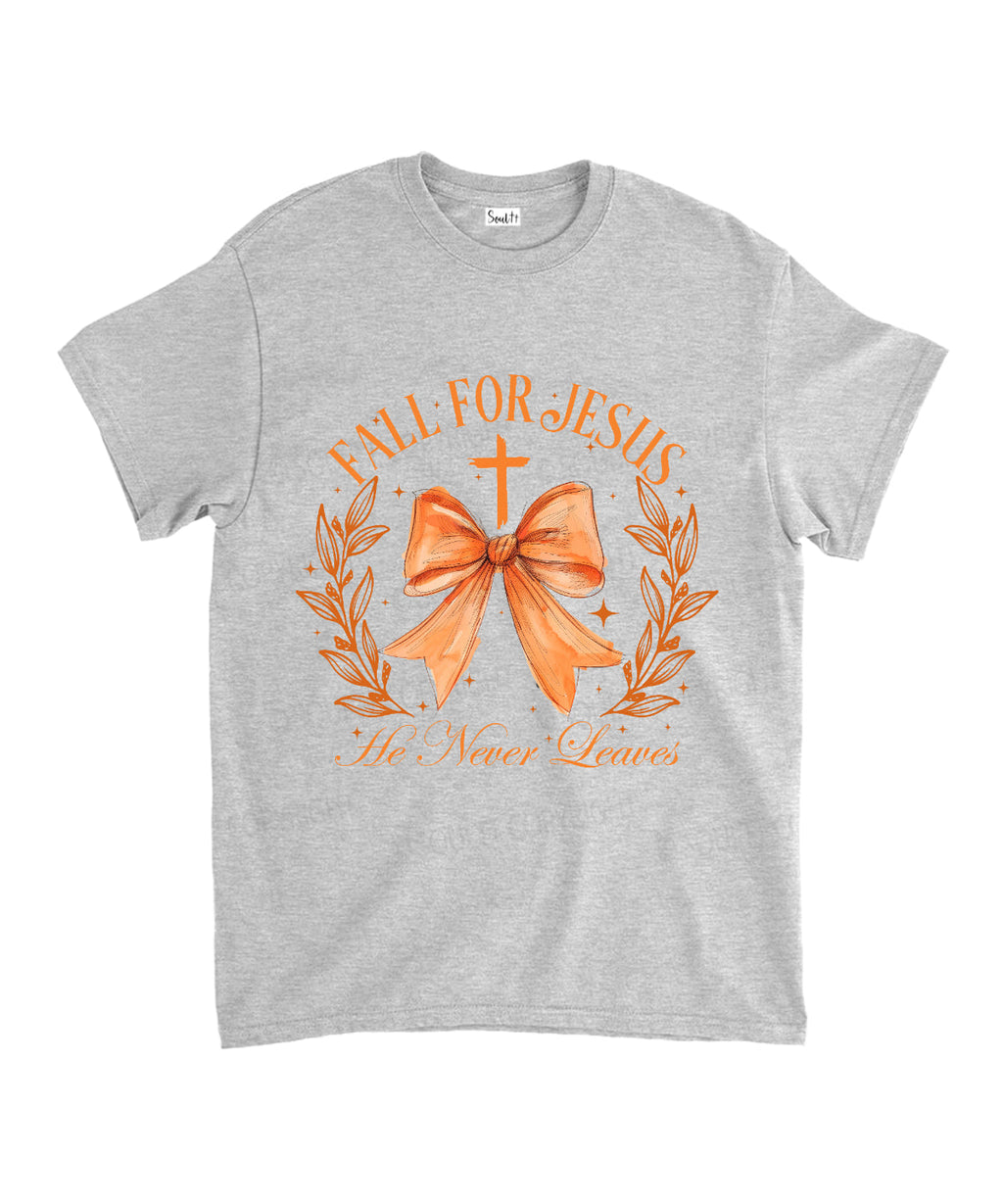 Fall For Jesus Unisex Cotton Christian T-Shirt Hoodie, Sweatshirt | CiraTrend.com (Image 3)