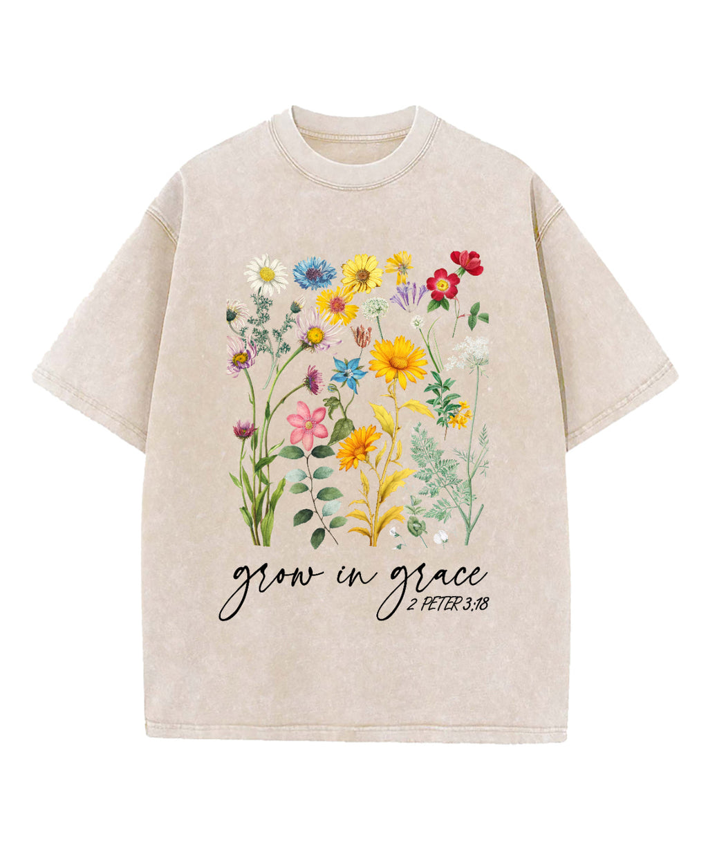 Grow In Grace Washed Christian T-shirt Style002 Hoodie, Sweatshirt | CiraTrend.com (Image 4)