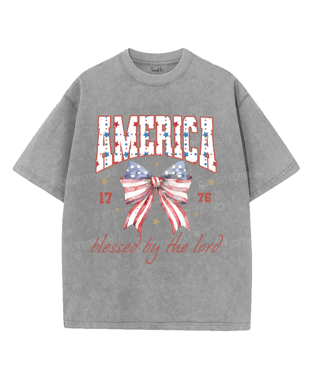 America Blessed By The Lord Unisex Washed Christian T-shirt Hoodie, Sweatshirt | CiraTrend.com (Image 2)