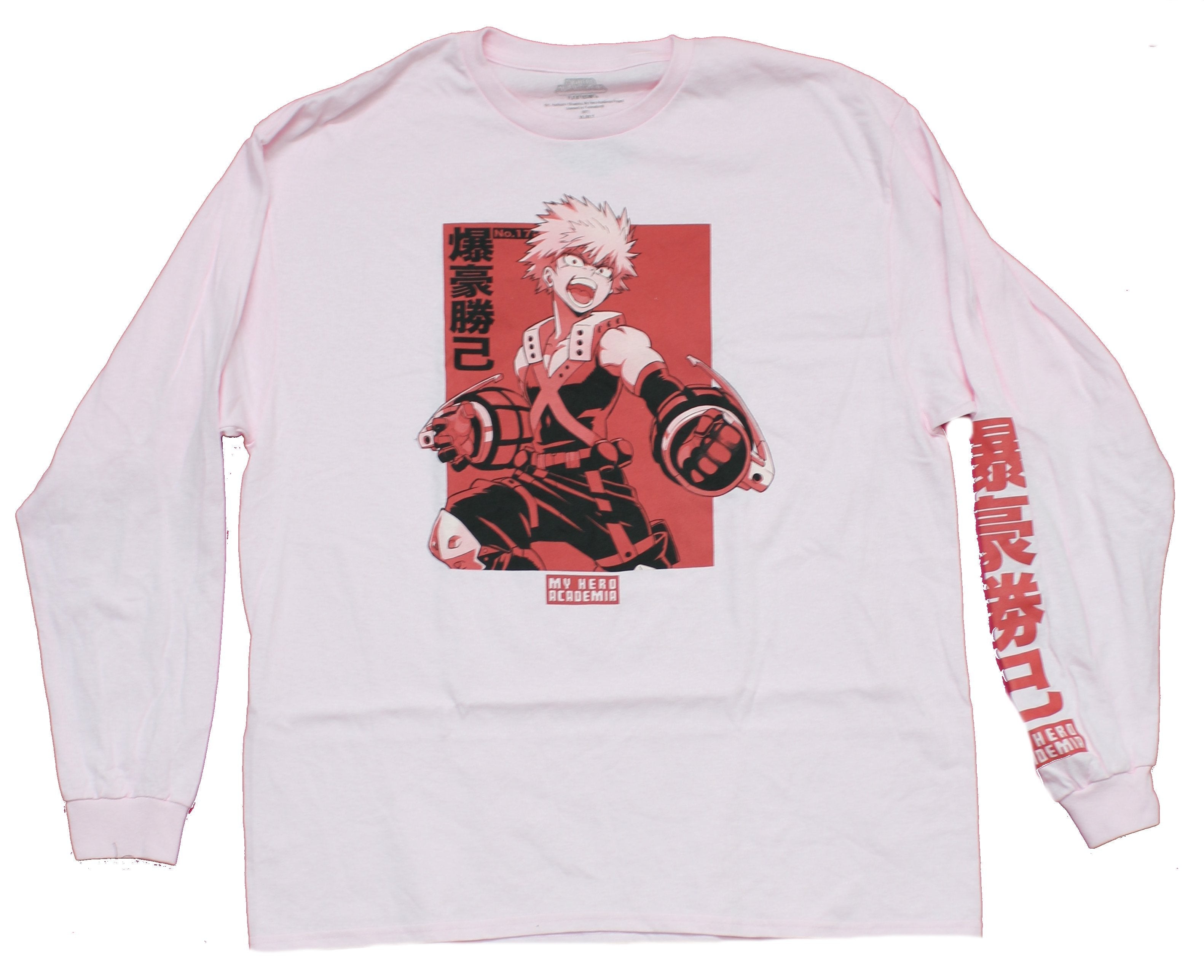My Hero Academia Mens Long Sleeve T-Shirt - Katsuki Bakugo Hero Pose Hoodie, Sweatshirt | CiraTrend.com