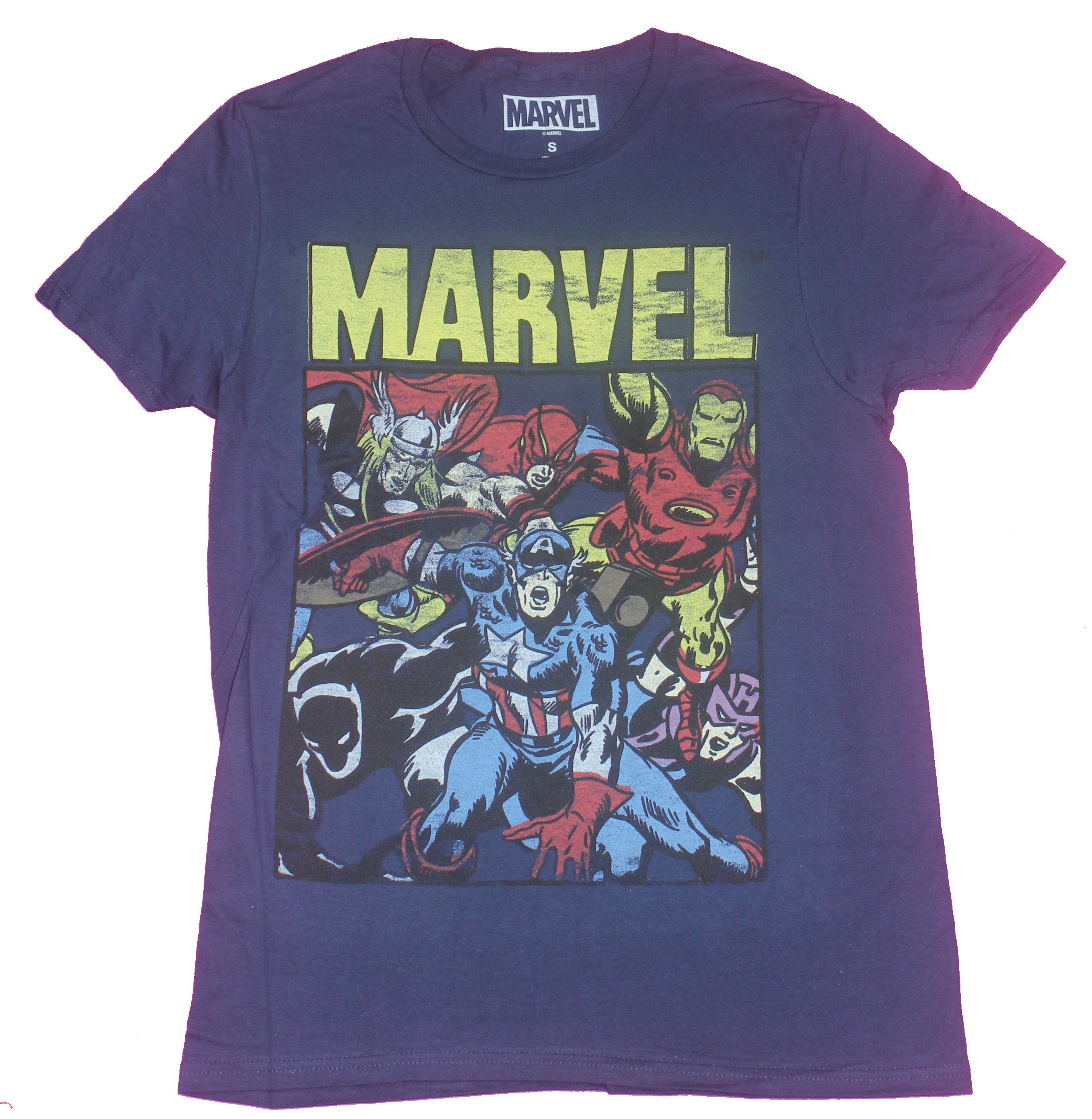 Avengers Mens T-Shirt- Comic Style Distressed Action Group Under Logo Hoodie, Sweatshirt | CiraTrend.com