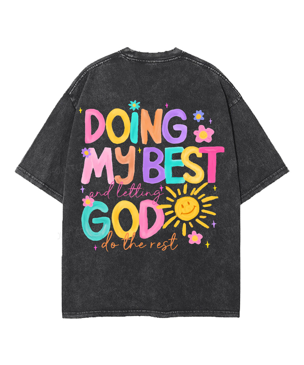 Doing My Best Double Sided Washed Christian Style003 T-Shirts, Hoodie, Sweatshirt