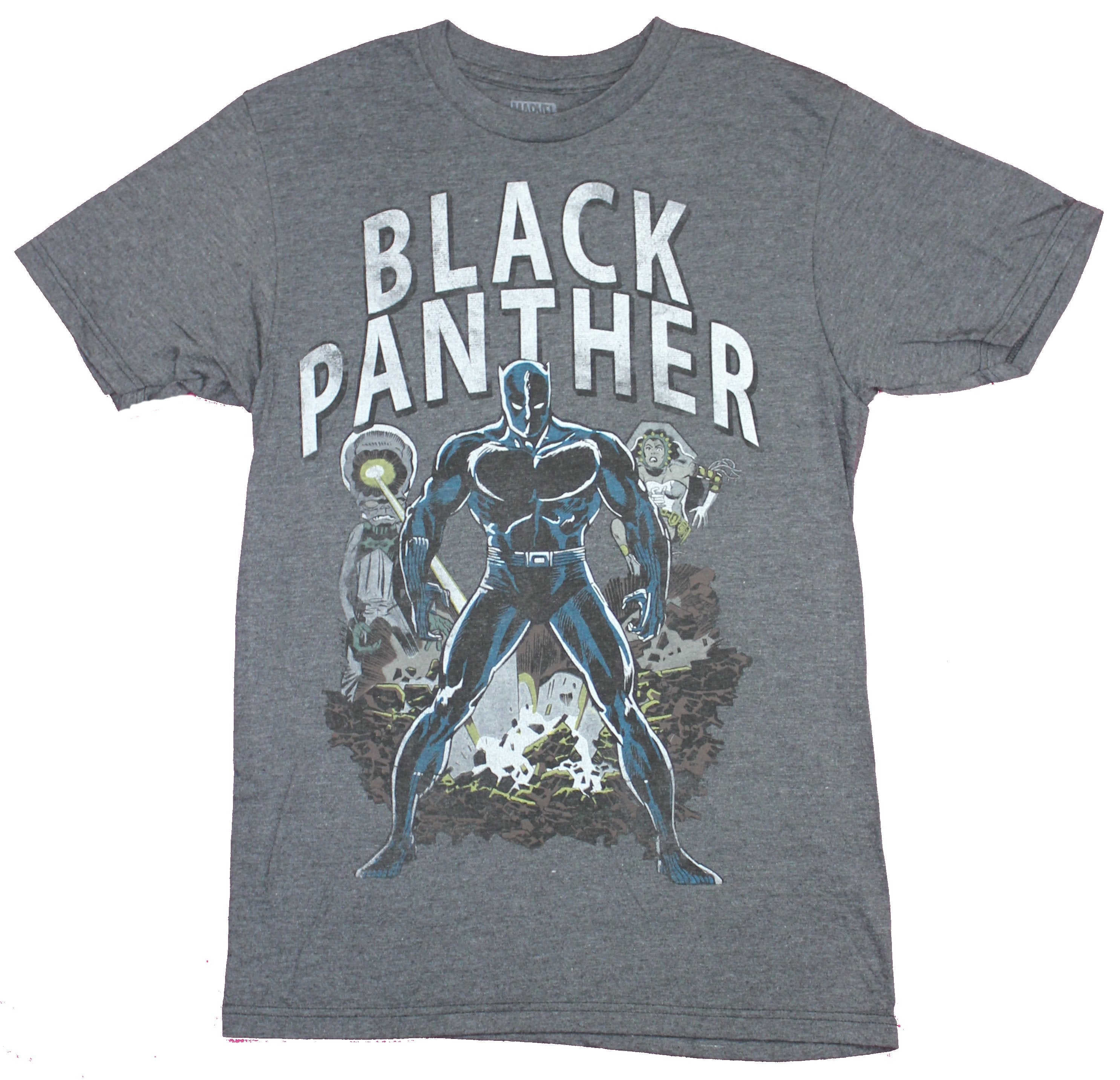 Black Panther Mens T-Shirt- Distressed Standing Proud Under White Logo Hoodie, Sweatshirt | CiraTrend.com