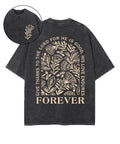 Give Thanks For The Lord Double Sided Unisex Washed Christian T-shirt Hoodie, Sweatshirt | CiraTrend.com (Image 1)