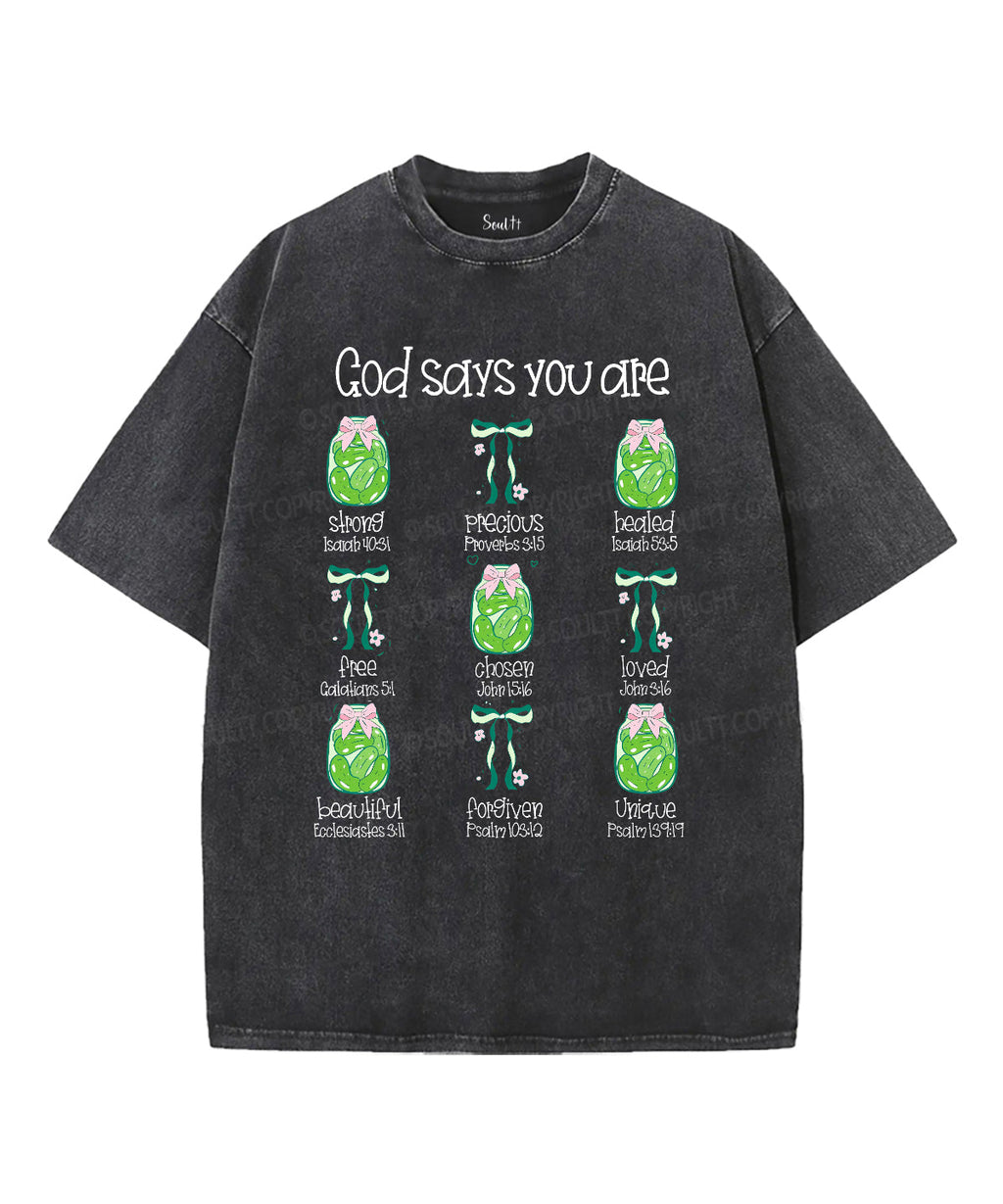 God Says You Are Unisex Washed Christian T-shirt Style001 Hoodie, Sweatshirt | CiraTrend.com (Image 2)