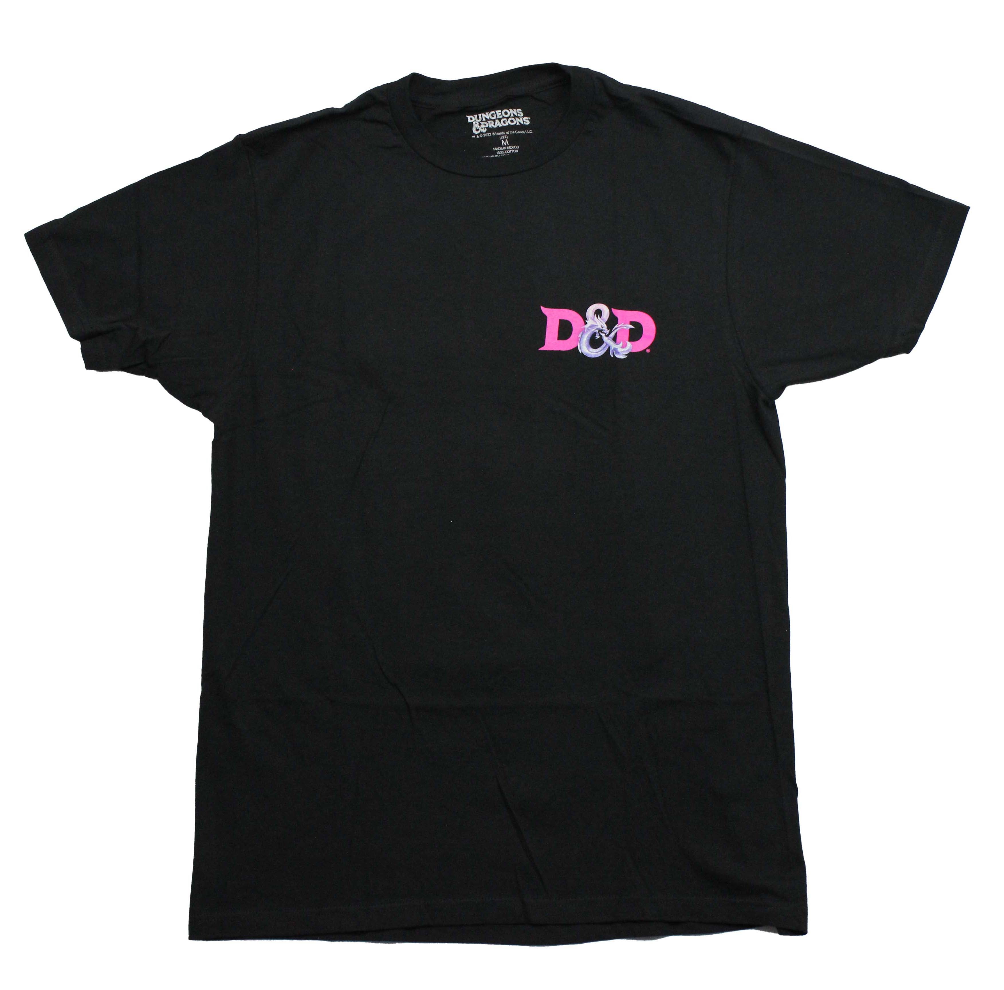 Dungeons & Dragons  Mens T-Shirt - Pink Lapel Logo Dragon & Logo on Back Hoodie, Sweatshirt | CiraTrend.com (Image 1)