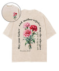 May Your Father and Mother Rejoice Double Sided Unisex Washed Christian T-shirt Hoodie, Sweatshirt | CiraTrend.com (Image 1)