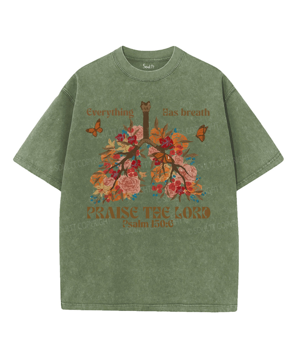 Everything Has Breath Paise the Lord Washed Christian T-shirt Hoodie, Sweatshirt | CiraTrend.com (Image 4)