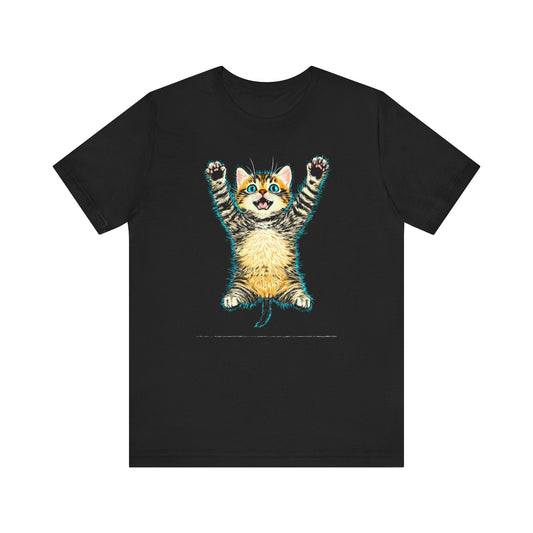 Playful Cat Graphic Tee Style019