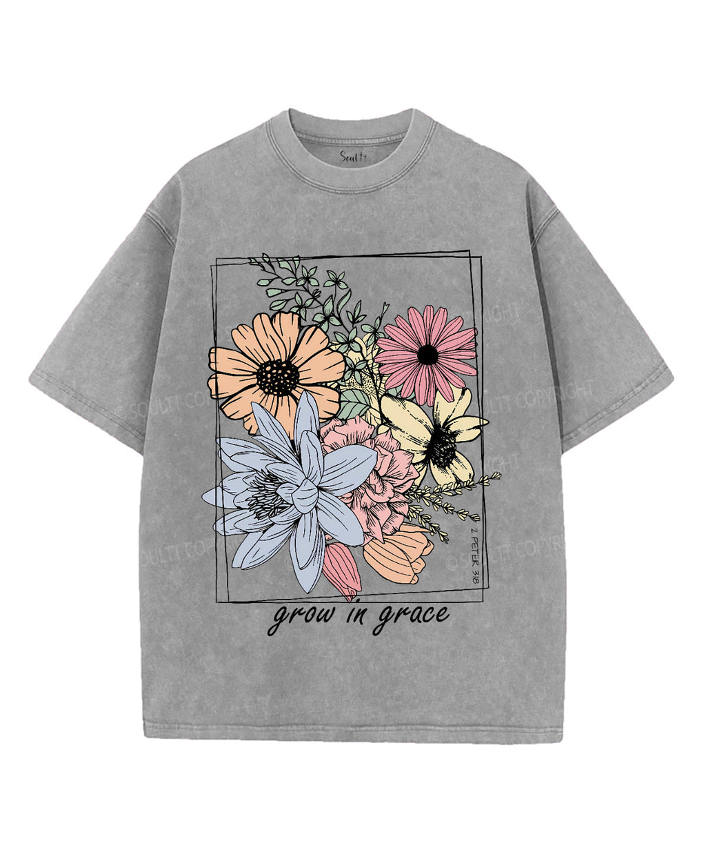 Grow Grace Washed Christian T-Shirts, Hoodie, Sweatshirt