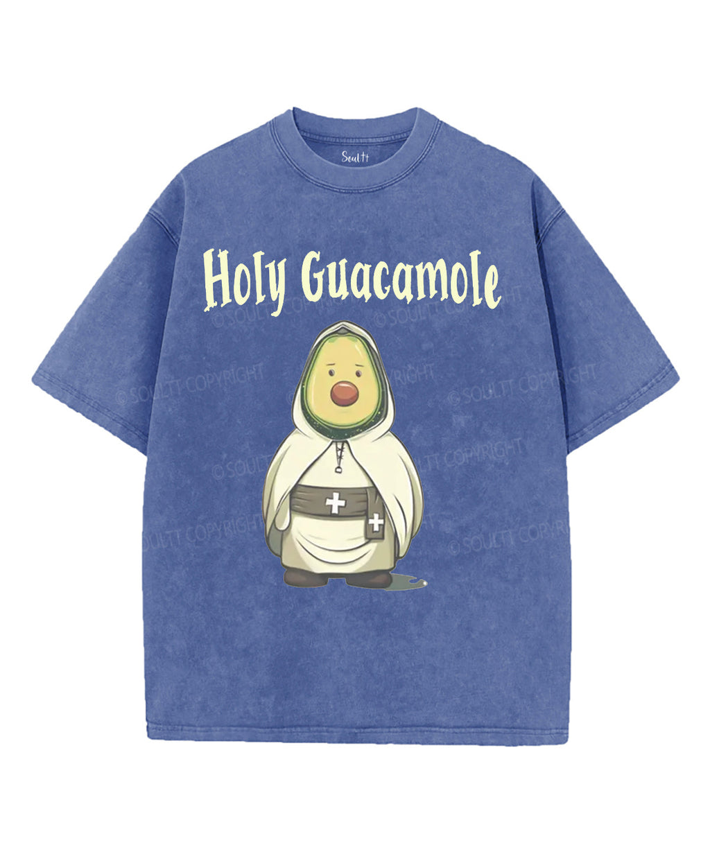 Holy Guacamole Unisex Washed Christian T-shirt Hoodie, Sweatshirt | CiraTrend.com (Image 4)