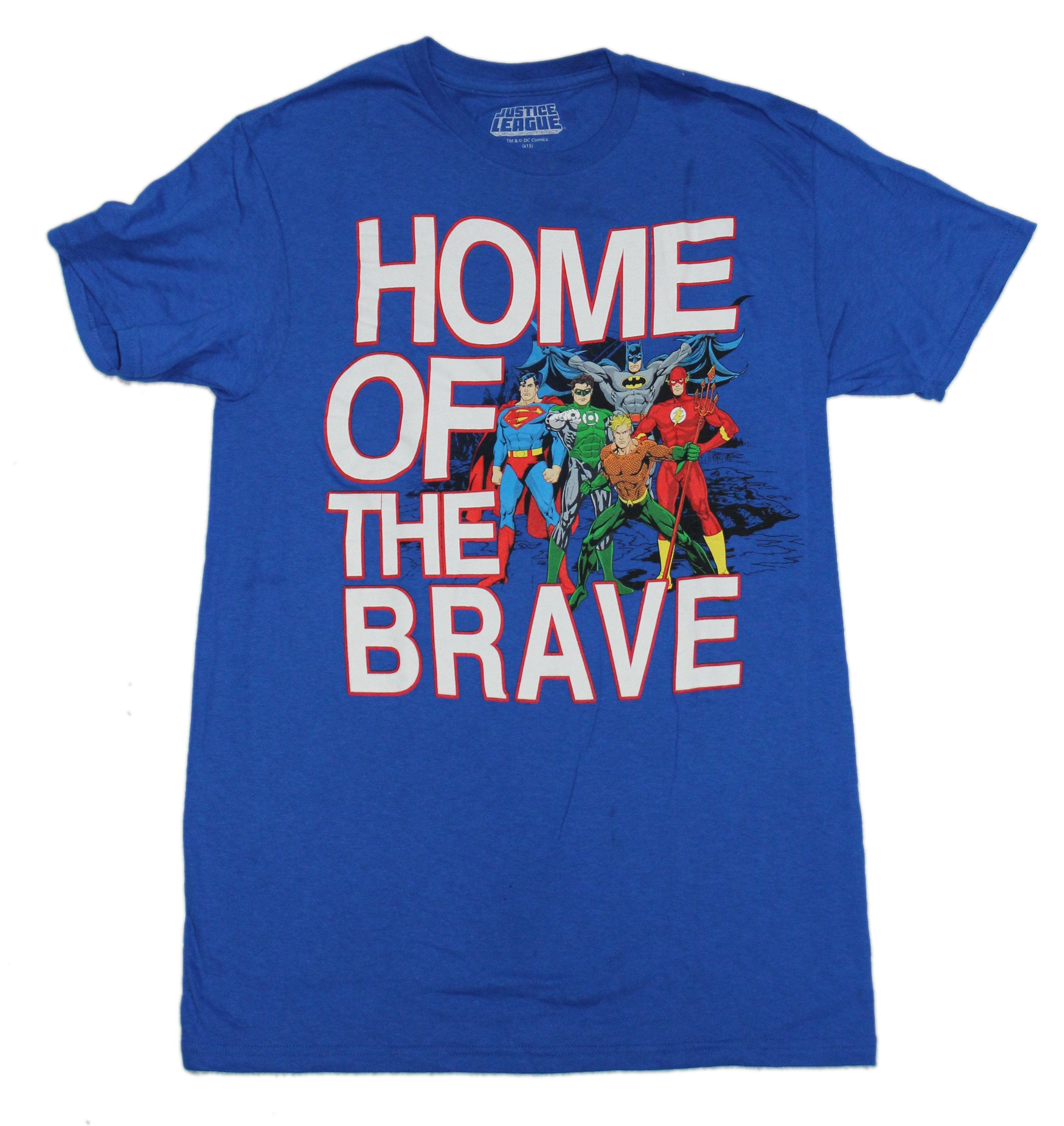 Justice League MEns T-Shirt - Cast Home of the Brave Hoodie, Sweatshirt | CiraTrend.com