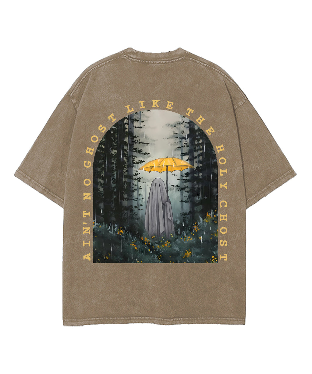 Ain't No Ghost Like The Holy Ghost Double Sided Unisex Washed Christian T-shirt Style002 Hoodie, Sweatshirt (Image 4)