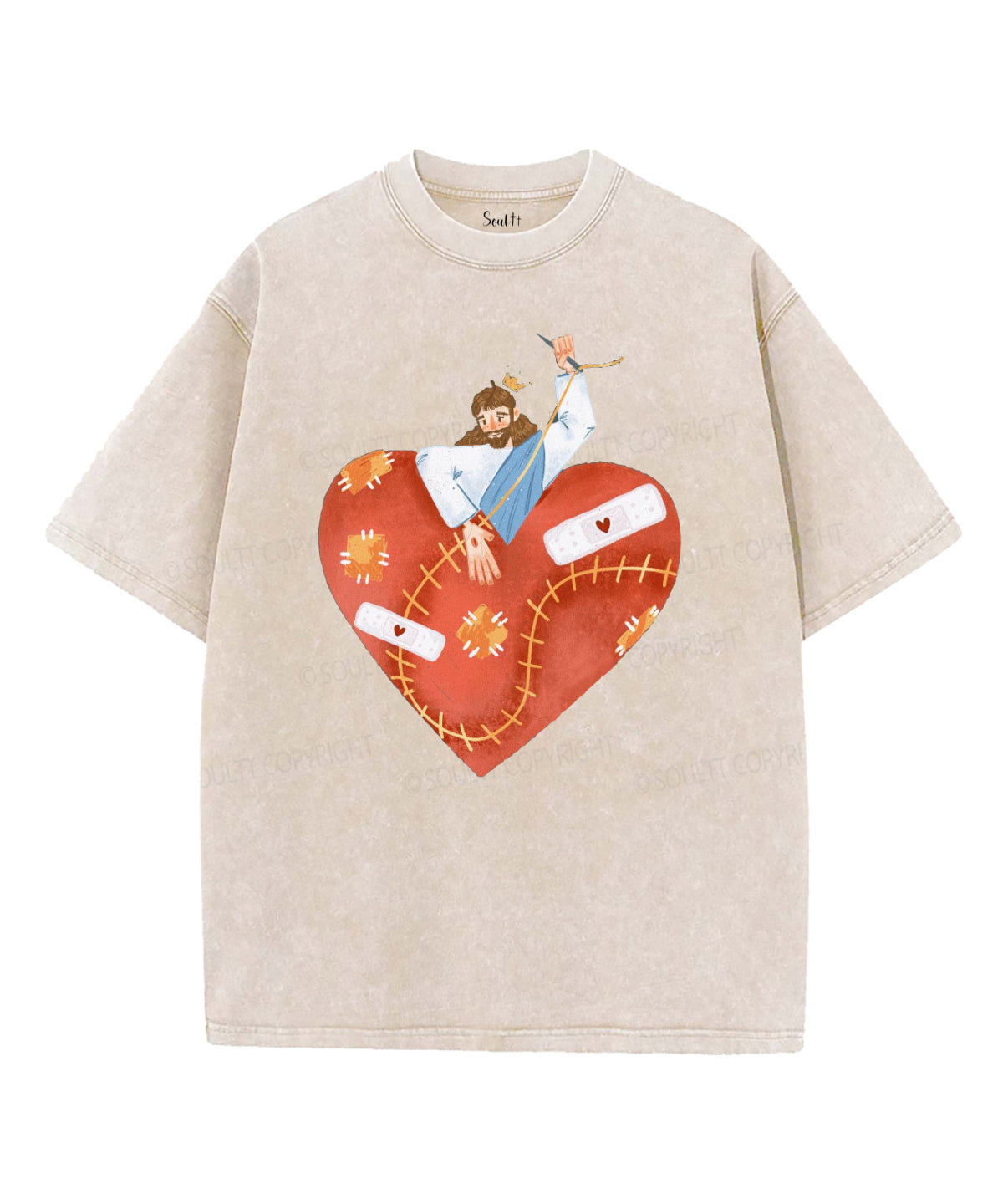 Jesus Heals Washed Christian T-shirt Style004 Hoodie, Sweatshirt | CiraTrend.com (Image 4)