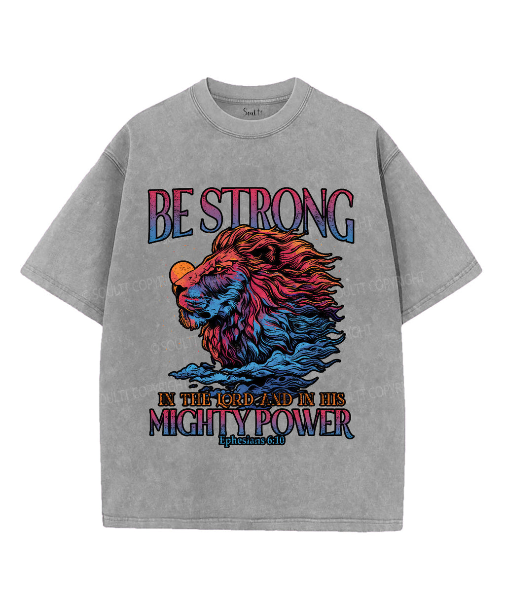 Be Strong Unisex Washed Christian T-shirt Hoodie, Sweatshirt | CiraTrend.com (Image 3)