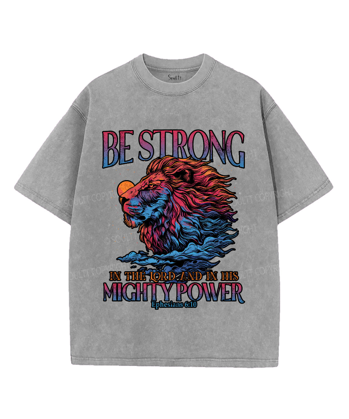 Be Strong Unisex Washed Christian T-shirt Hoodie, Sweatshirt | CiraTrend.com (Image 3)