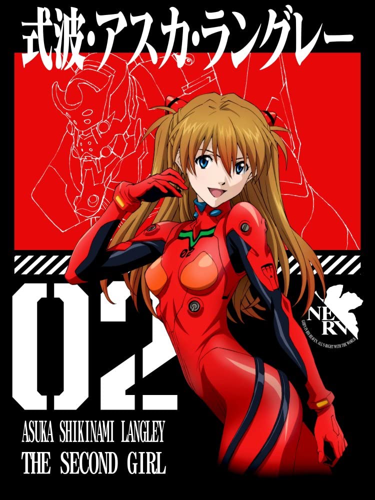 Asuka Shikinami Langley Neon Genesis Evangelion Black Anime Hoodie Large T-Shirts, Sweatshirt | CiraTrend.com (Image 2)