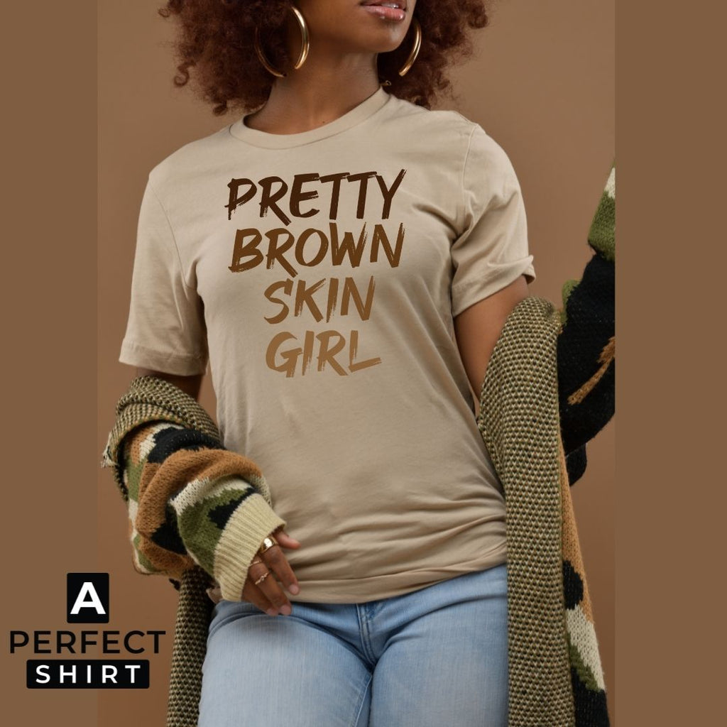 Pretty Brown Skin Girl T-Shirt Hoodie, Sweatshirt | CiraTrend.com (Image 1)