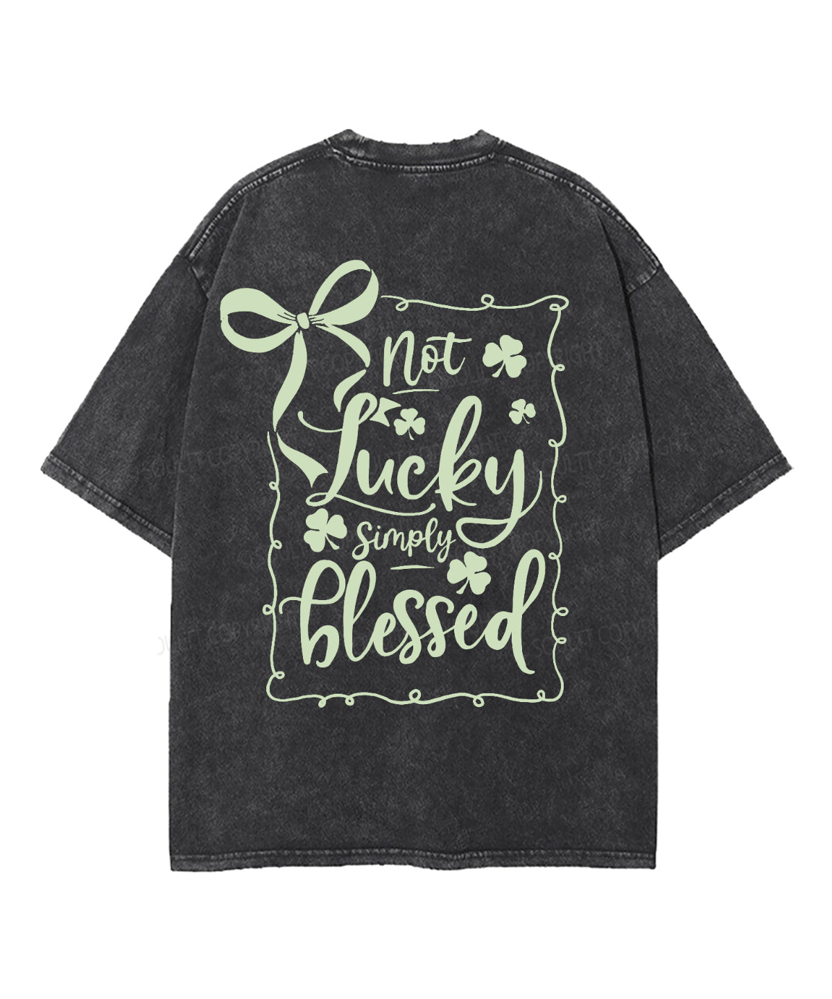 Not Lucky Simply Blessed Double Sided Unisex Washed Christian T-shirt Hoodie, Sweatshirt | CiraTrend.com (Image 5)