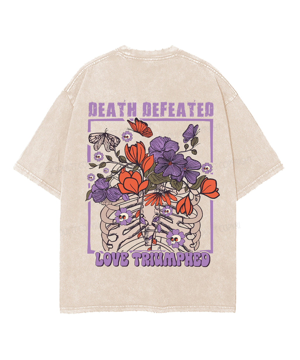 Death Defeated Double Sided Washed Christian T-Shirts, Hoodie, Sweatshirt
