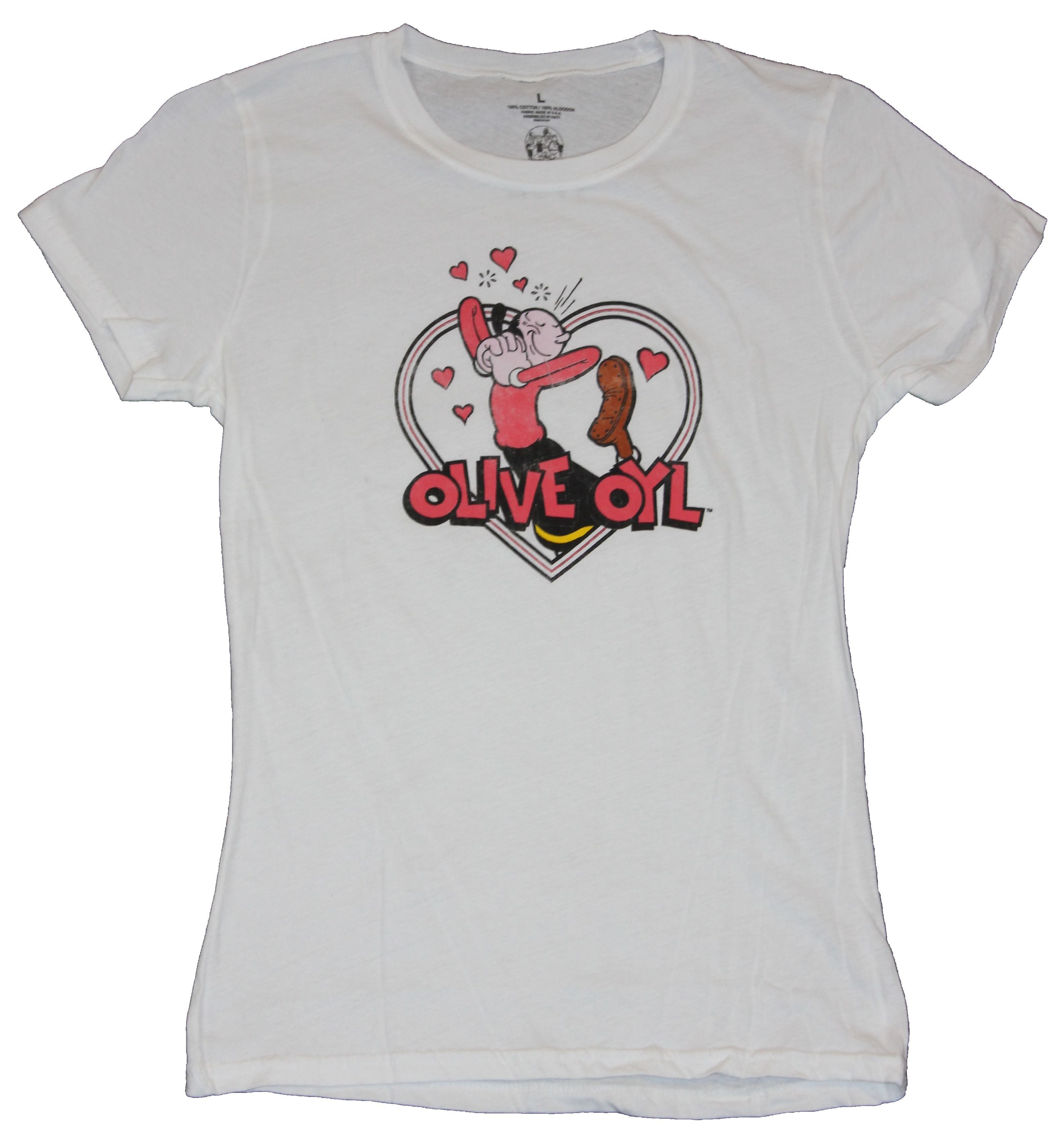 Popeye Juniors Olive Oyl Distressed Leg Kicking Heart Image T-Shirts, Hoodie, Sweatshirt