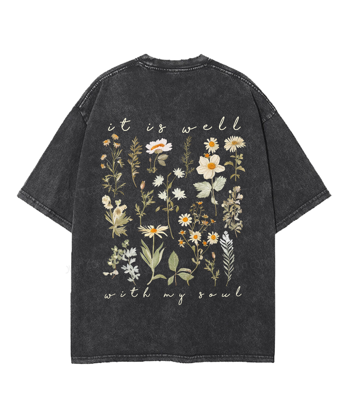 It Is Well With My Soul Double Sided Unisex Washed Christian T-shirt Style005 Hoodie, Sweatshirt | CiraTrend.com (Image 3)