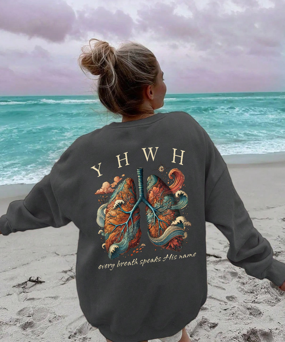 Every Breath Speaks His Name Cotton Christian Sweatshirt T-Shirts, Hoodie | CiraTrend.com (Image 1)