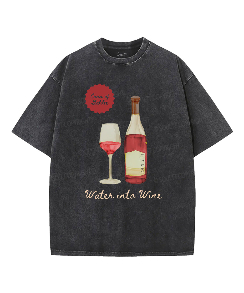 Water into wine Unisex Washed Christian T-shirt Hoodie, Sweatshirt | CiraTrend.com (Image 2)
