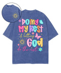 Doing My Best Double Sided Washed Christian Style002 T-Shirts, Hoodie, Sweatshirt