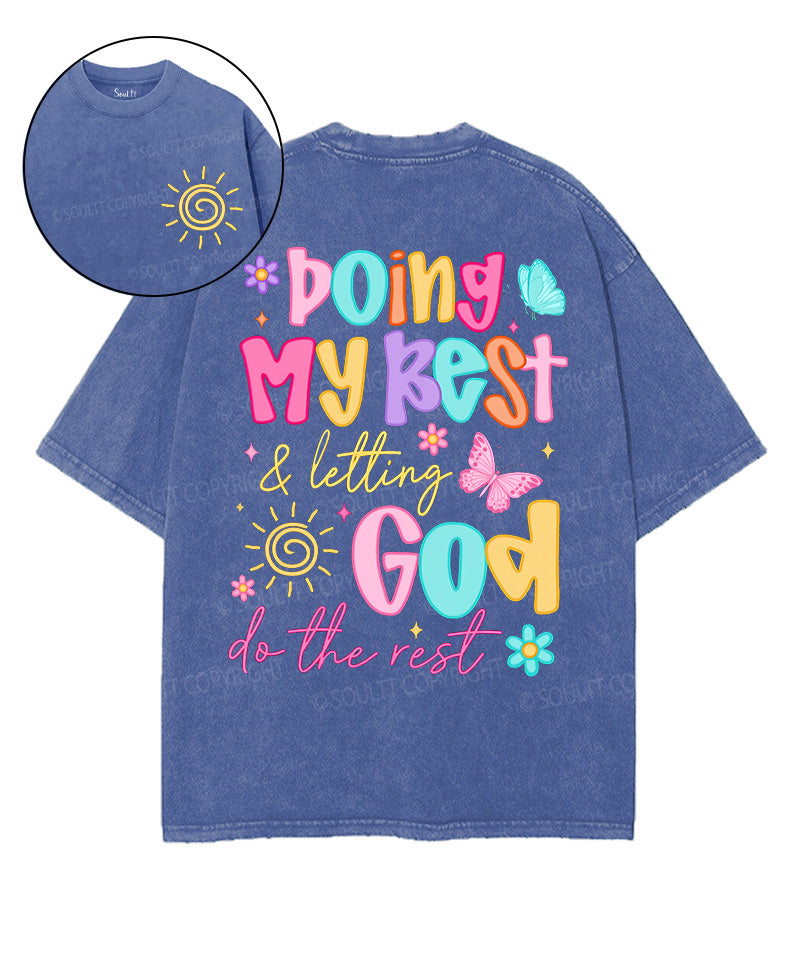 Doing My Best Double Sided Washed Christian Style002 T-Shirts, Hoodie, Sweatshirt